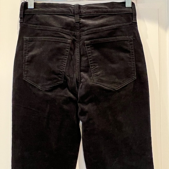J.Crew Black Corduroy Pants Size 24 Straight Leg - Picture 6 of 7